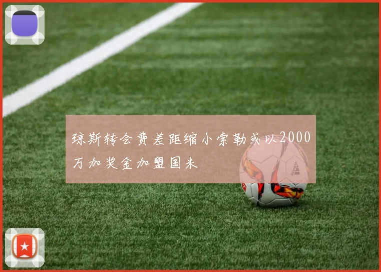 琼斯转会费差距缩小索勒或以2000万加奖金加盟国米